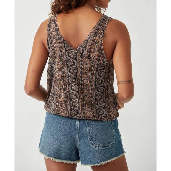 NEW FREE PEOPLE your twisted tee in black combo - Picture 3 of 3